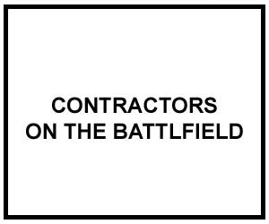 FM 3-100.21: CONTRACTORS ON THE BATTLFIELD