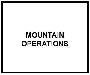 FM 3-97.6: MOUNTAIN OPERATIONS